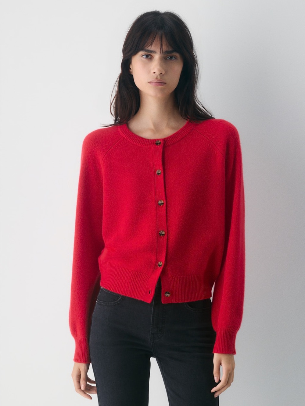 NWT Aritzia Wilfred Essential Wool Cashmere London Cardigan - Flashing Red - 2XS